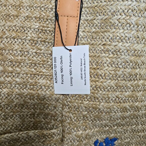 #252 Vera Bradley North South Straw Beach Tote – Anchors Away (Sea Life) – NWOT - Picture 6 of 12